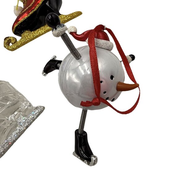 15 Vintage Ice Skates Skating Skater Ornaments Mixed Lot Blown Glass Plastic - Picture 14 of 15